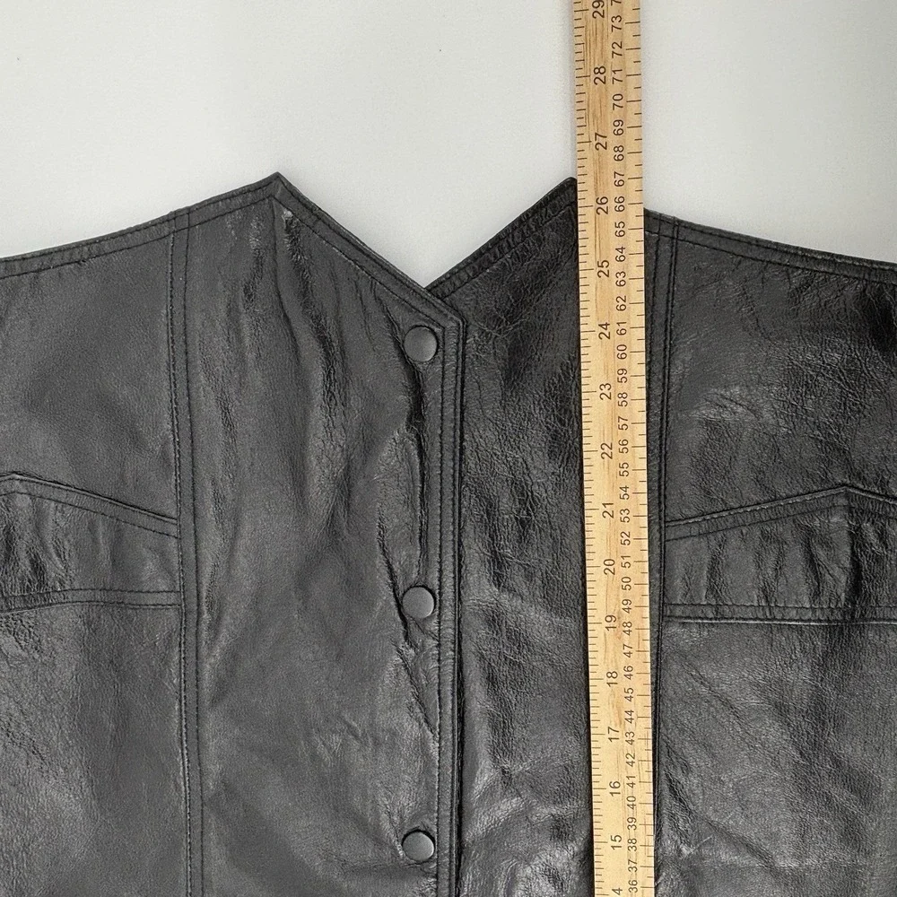 U.S. Air‎ Force Leather Vest Embroidered Size XL Black Biker NEW NWT